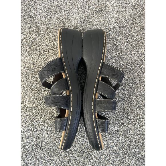 Women’s Clark’s Merliah Karli Sandals Black Leather Size 11 W Adjustable NEW - Picture 4 of 6